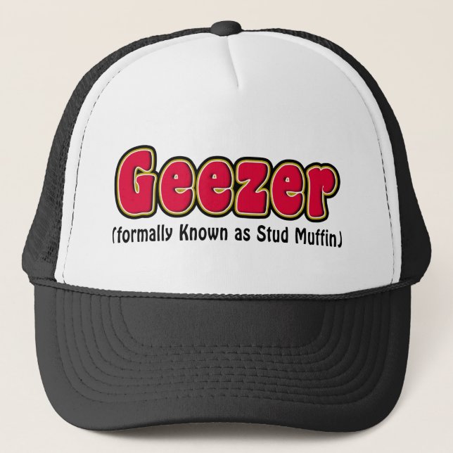 Geezer-oder Bolzen-Muffin-Großvater-Kappe Truckerkappe (Vorderseite)
