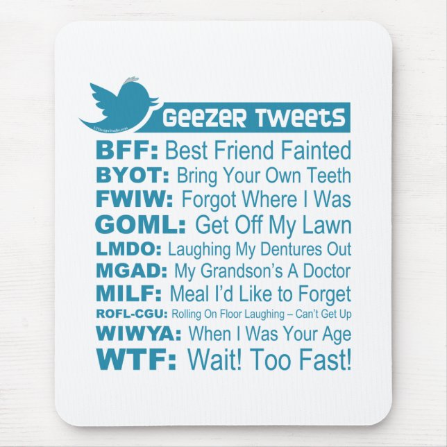 Geezer tweetet - Mousepad (Vorne)