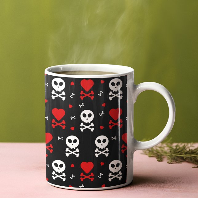 Gefahr Beängstigender Schädelmuster Kaffeetasse (Mugs and cups)