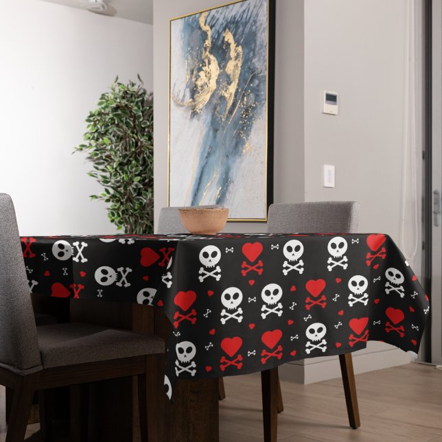 Gefahr Beängstigender Schädelmuster Tischdecke (table cloth)
