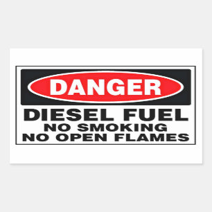 Gefahr Dieselkraftstoff Schild Rechteckiger Aufkleber