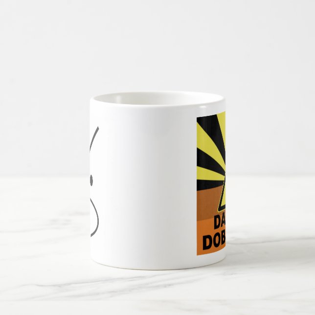 Gefahr Doberman Coffee Tasse (mit Namen) (Mittel)