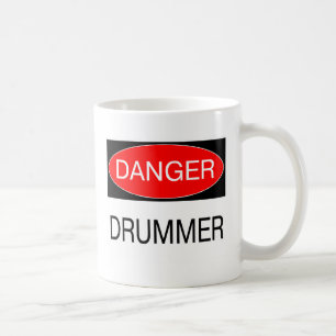 Gefahr - Drummer Funny Musician T - Shirt Tasse Sc