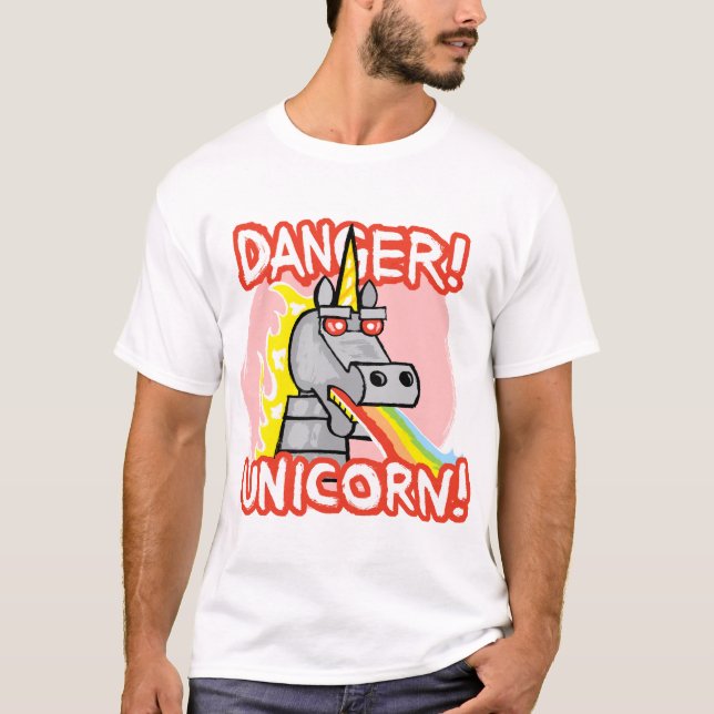 Gefahr! Einhorn! T-Shirt (Vorderseite)