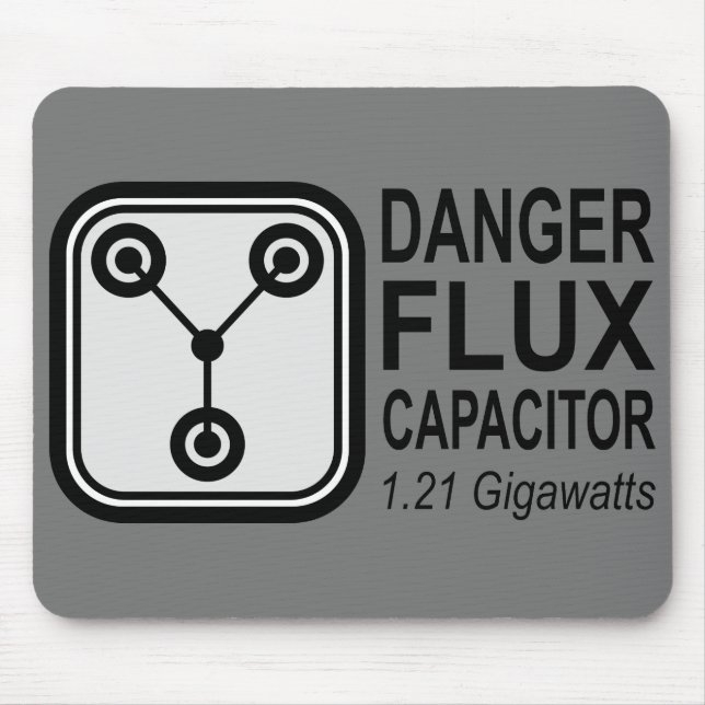 Gefahr FLUX Capacitor 1,21 Gigawatt Mousepad (Vorne)