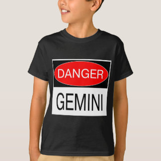 Gefahr - Gemini Funny Astrologie T - Shirt Hat Tas