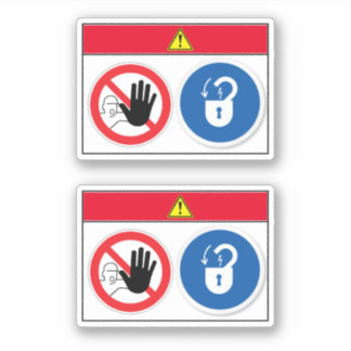 Gefahr/Gerät beginnt automatisch mit der Kennzeich Aufkleber