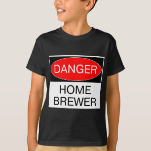Gefahr - Heimbrauer Lustiges T-Shirt Hut Kanne Tas