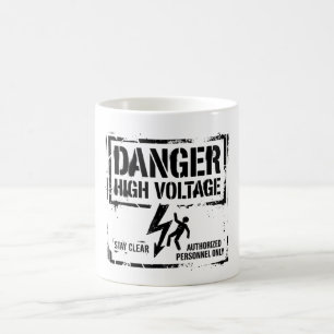 Gefahr Hochspannung Industrial Brutalist Grafik S Kaffeetasse