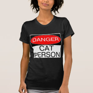 Gefahr - Katzenmensch Lustiges T-Shirt Tasse Hut S