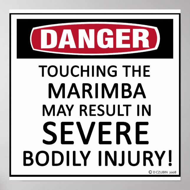 Gefahr Marimba Poster (Vorne)