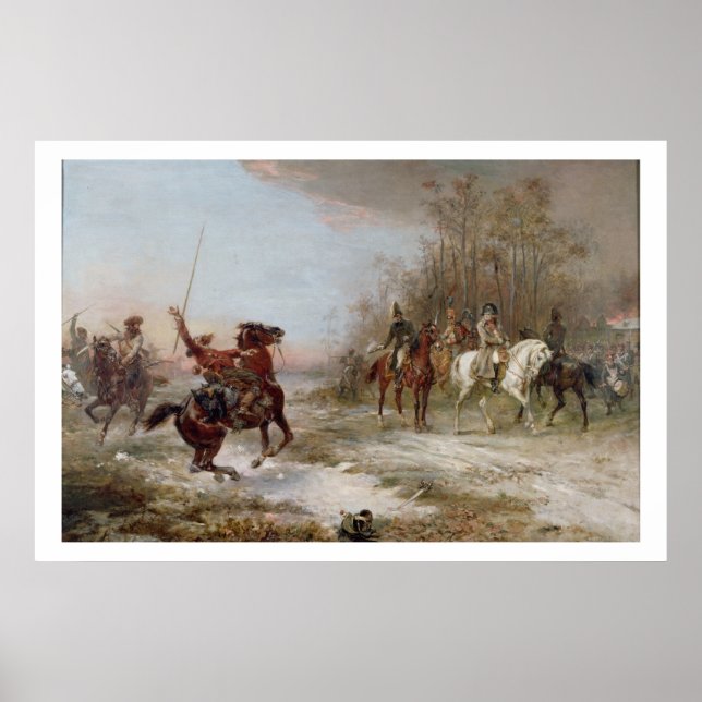 Gefahr Napoleons bei Brienne-le-Chateau, c.1891 (o Poster (Vorne)