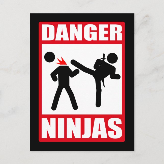 Gefahr Ninjas Postkarte (Vorderseite)