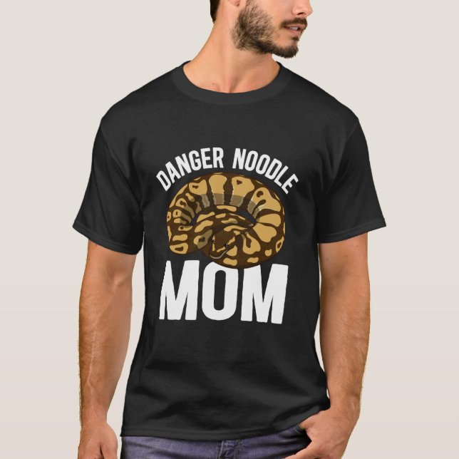 Gefahr-Nudel-Mama Ball Python Mama Ball Python Bes T-Shirt (Vorderseite)