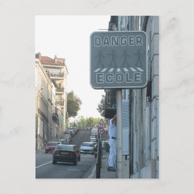 Gefahr! Postkarte (Vorderseite)