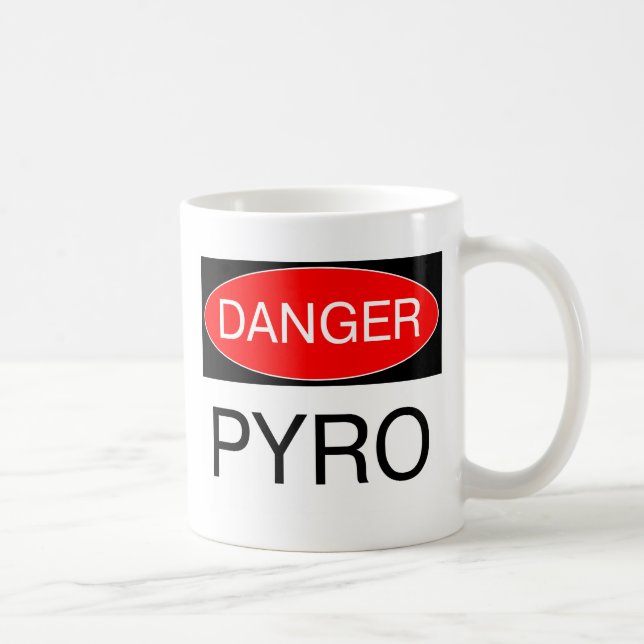 Gefahr - Pyro Funny Pyrotechniker T - Shirt Tasse  (Rechts)