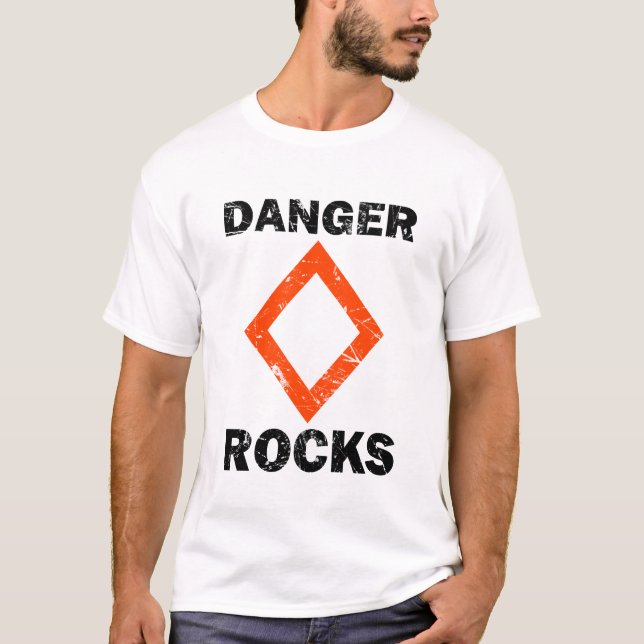 GEFAHR ROCKS! Nautic Grunge Style T-Shirt (Vorderseite)