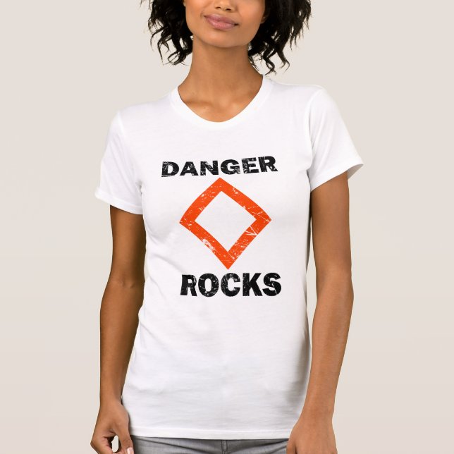 GEFAHR ROCKS! Nautic Grunge Style T-Shirt (Vorderseite)
