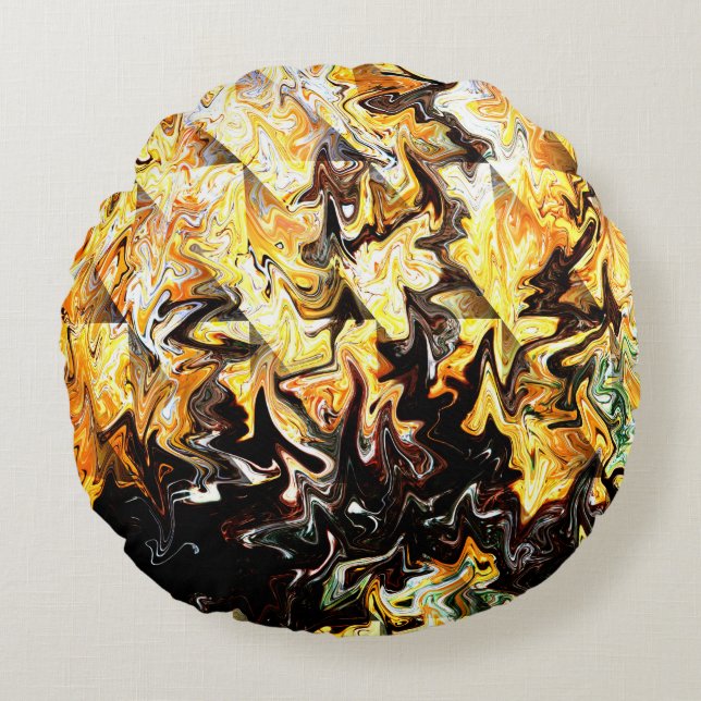 Gefahr...... Rundes Kissen (Vorderseite)