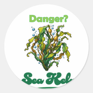Gefahr? Sea Kelp Klassischer Rundaufkleber Runder Aufkleber