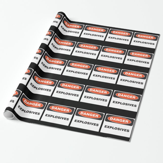 Gefahr: Sprengstoffe Geschenkpapier (Ungerollt)