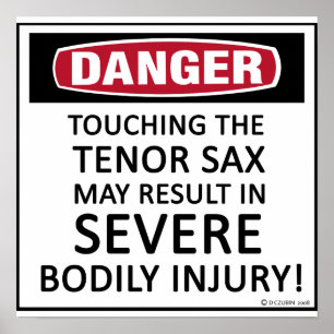 Gefahr Tenor Sax Poster