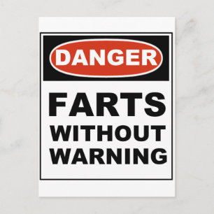 Gefährden Furzen ohne Vorwarnung Postkarte