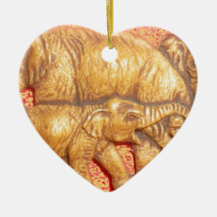 Gefährdete afrikanische Mara-Elefanten Keramikornament