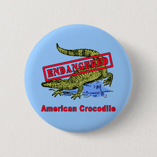 Gefährdete amerikanisches Krokodil-Produkte Button