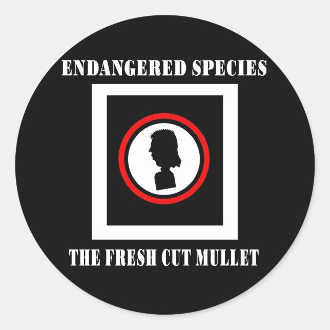 gefährdete Arten - die frische Schneide Runder Aufkleber (Vorderseite)