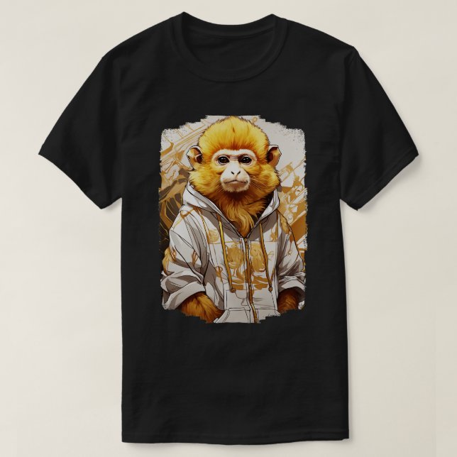 gefährdete Arten GoldenLöwe Tamarin Marlow T-Shirt (Design vorne)