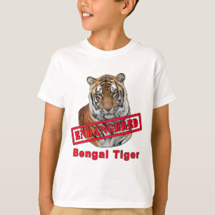 Gefährdete bengalische Tiger-Produkte T-Shirt