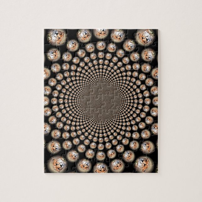 gefährdete Geparden Puzzle (Vertikal)