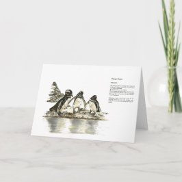 Gefährdete handgemalte Druckpinguine Danke