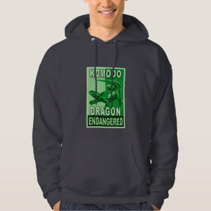 Gefährdete Komodo Drache-Pop-Kunst-T-Shirts Hoodie