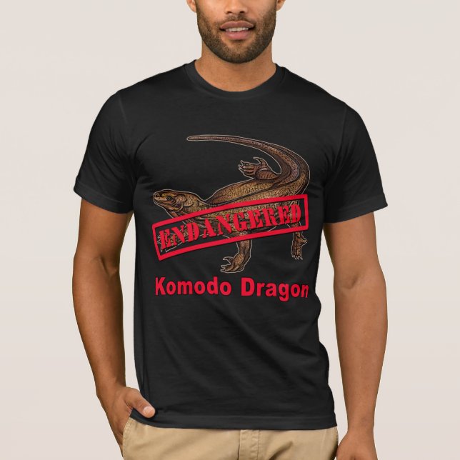 Gefährdete Komodo Drache-T-Shirts T-Shirt (Vorderseite)