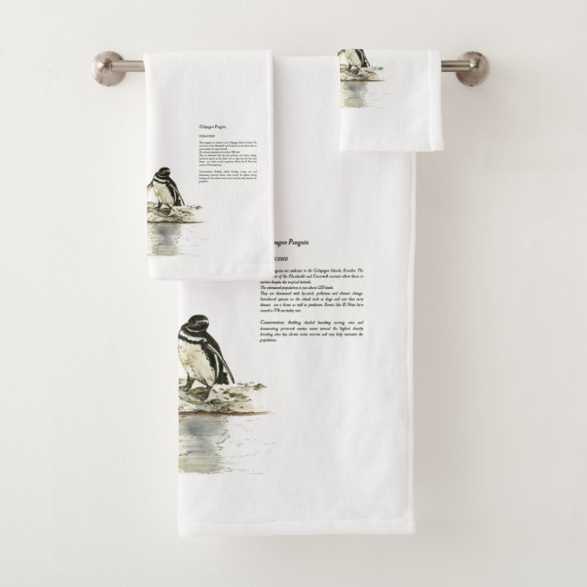 Gefährdete Pinguine Handbemalt Handtuchhandtuch-Se Badhandtuch Set (Insitu)