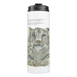 gefährdete Schneeleoparden Thermosbecher