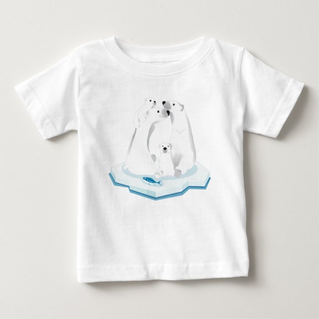 Gefährdete Tiere - Eisbär Baby T-shirt (Vorderseite)