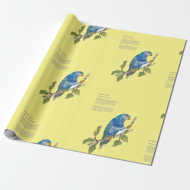 Gefährdete Ultramarine Lorikeet Wasserfarben Geschenkpapier (Ungerollt)