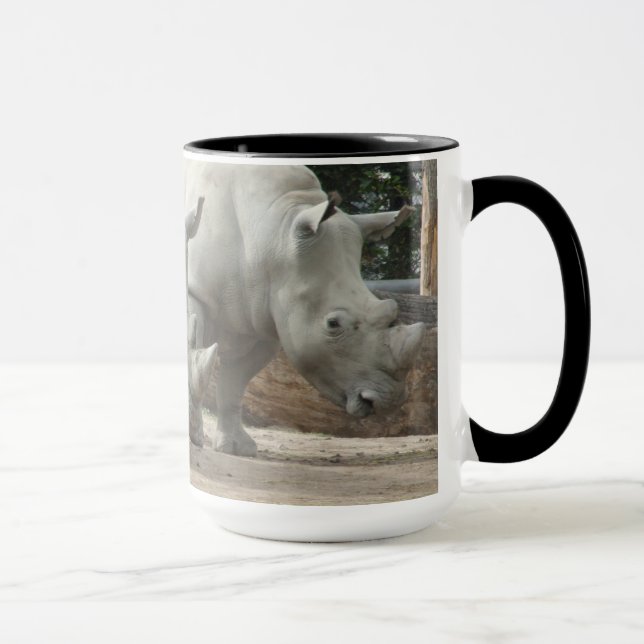 Gefährdete weiße Nordrhinos Tasse (Rechts)