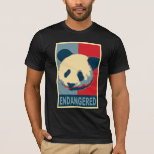 Gefährdeter Panda-Pop-Kunst-Entwurf T-Shirt