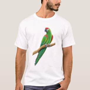 Gefährdeter roter konfrontierter Macaw-Papageien-T T-Shirt