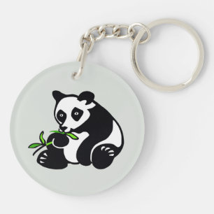 Gefährdetes Tier - Niedliches PANDA - Wildtiere - Schlüsselanhänger