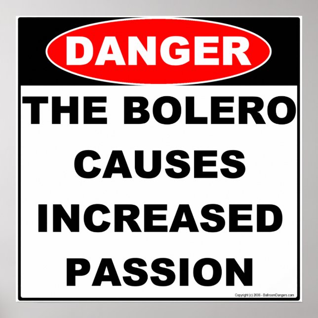 Gefahren des Bolero-Posters Poster (Vorne)
