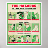 GEFAHREN DES VIDEOSPIELS MARATHONING-Poster