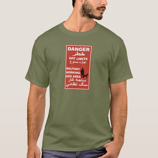 Gefahrenaußerhalb der Grenzen Zeichen, Afghanistan T-Shirt (Vorderseite)