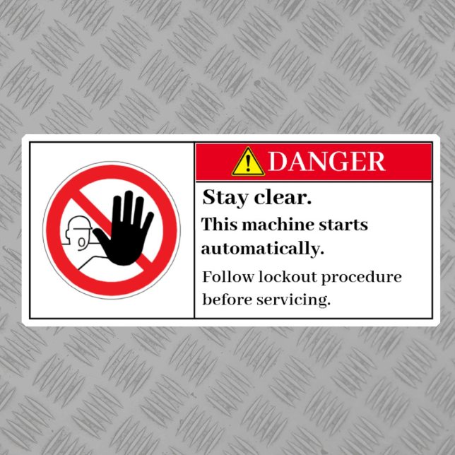 Gefahrenhinweis Bleibe Aufkleber (Von Creator hochgeladen)