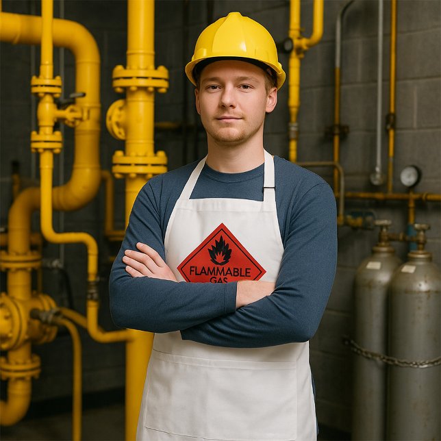 Gefahrenhinweis für das Gefahrenschild "Flammbare  Schürze (Von Creator hochgeladen)