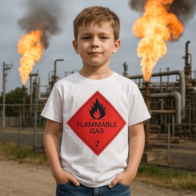 Gefahrenhinweis für das Gefahrenschild "Flammbare  T-Shirt (Von Creator hochgeladen)